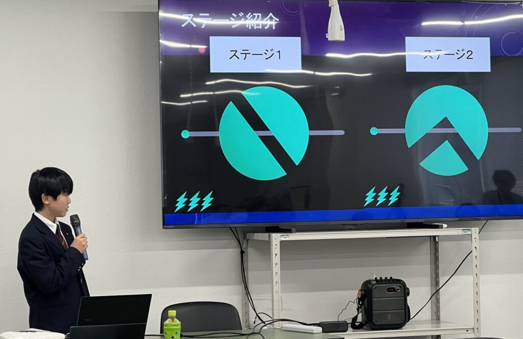 U-16プログラミングコンテスト2025　作品部門発表の様子